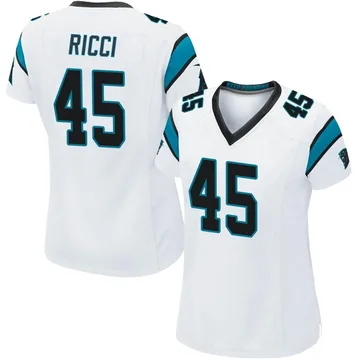 Men's Nike Giovanni Ricci Black Carolina Panthers Team Game Jersey